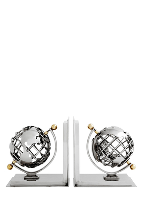 Globe Bookends, Set of Two