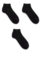 Combed Cotton Trainer Socks, Set of Three