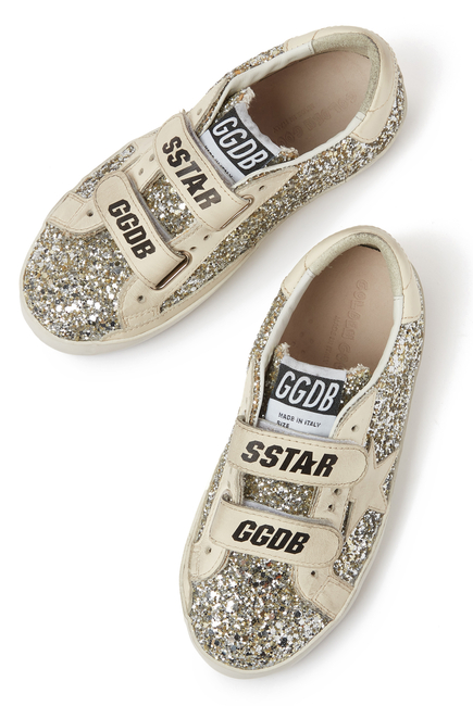 Kids Old School Junior Glitter Sneakers