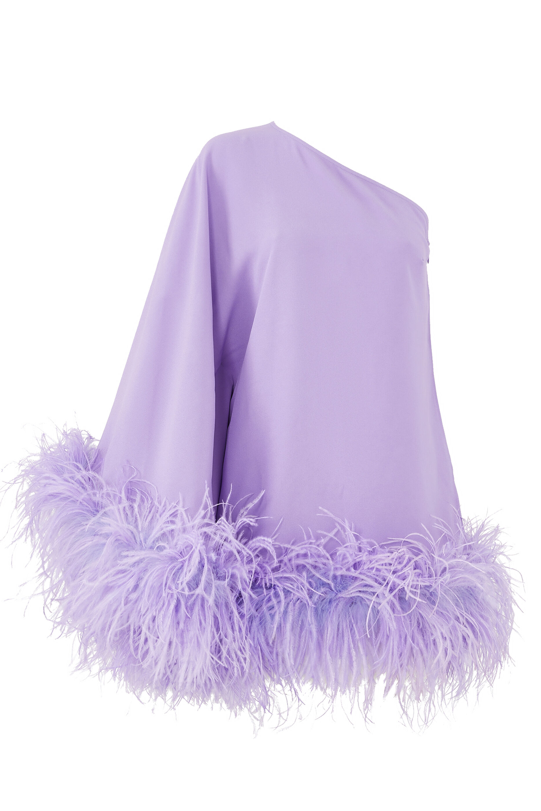 Taller Marmo Del Rio feather-trim dress - Purple