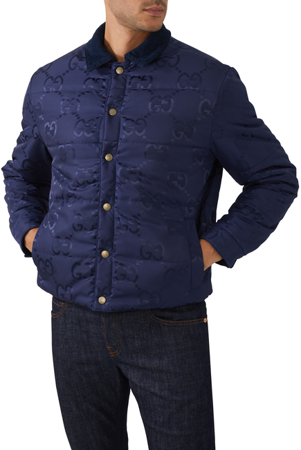 GG Nylon Canvas & Corduroy Reversible Jacket