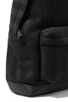 Zigzag-Pattern Cotton Backpack