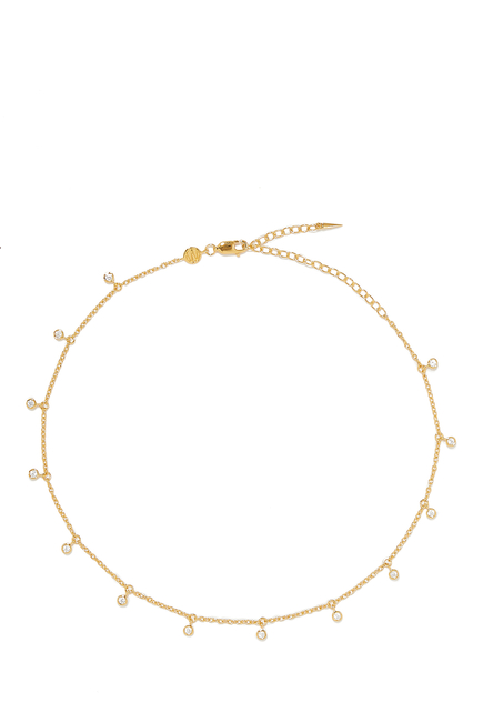 Interstellar Drop Choker, 18K Gold Plated Vermeil on Recycled Sterling Silver