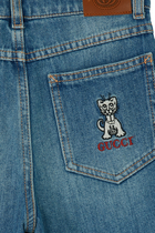 Animal Embroidered Jeans