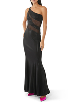 Snake Mesh Fishtail Gown