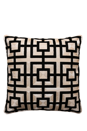 Embroidered Square Cushion