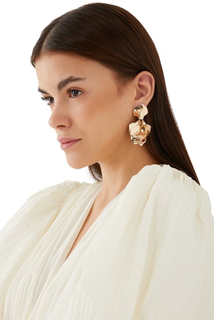 Ruellia Earrings, 14k Gold Plated