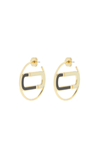 Large Enamel Hoop Earrings