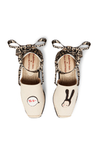 Gaia Little Black Bunny 80 Canvas Espadrilles