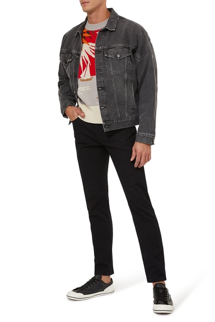 PALM ANGELS Logo-Print Denim Jacket for Men