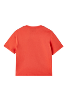 Kids EA7 Logo Cotton T-Shirt