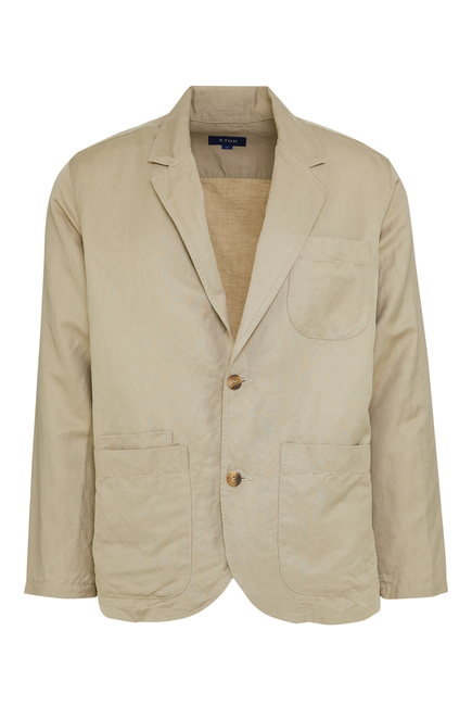 Cotton-Silk-Linen Shirt Jacket