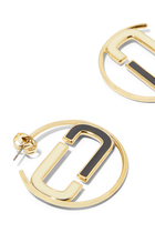 Large Enamel Hoop Earrings