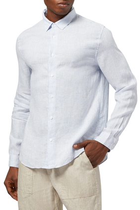 Long-Sleeve Linen Shirt