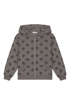 Kids Logo-Print Hooded Cardigan