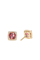 Petite Chatelaine Pink Tourmaline Stud Earrings