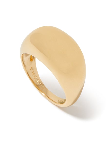 Chubby Dome Ring, 18k Gold Plated Vermeil on Sterling Silver