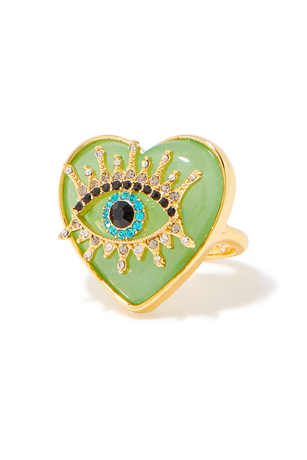 Heart Eye Stone Ring