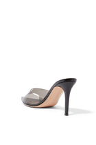 Elle Plexi 85 Leather & PVC Mules