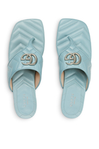 Double G Leather Thong Sandals