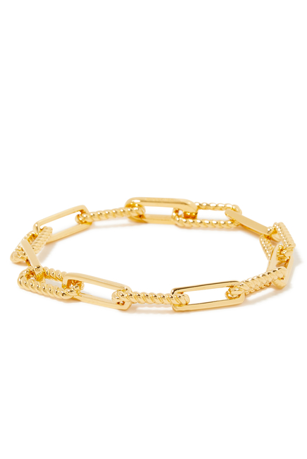 Coterie Chain Bracelet, 18K Gold-Plated Brass