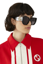 Rectangular-Frame Sunglasses