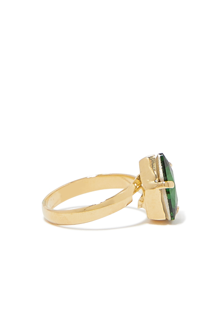 Triangular Emerald Ring