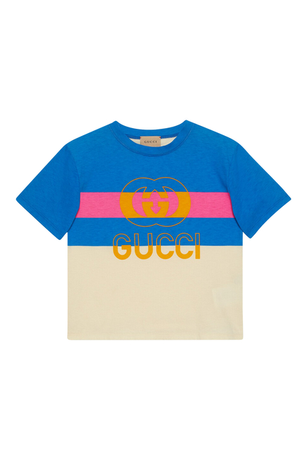 Buy Gucci Block Color Logo T-Shirt for Boy | Bloomingdale's Kuwait