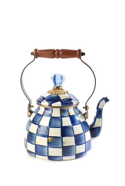 Royal Check Enamel Tea Kettle