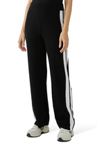 Side Stripe Wide Leg Trousers with Cashmere