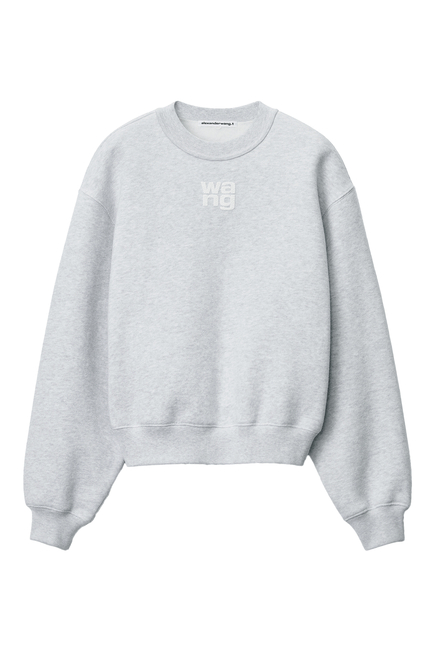 Puff Logo Sweatshirt In Structured Terry