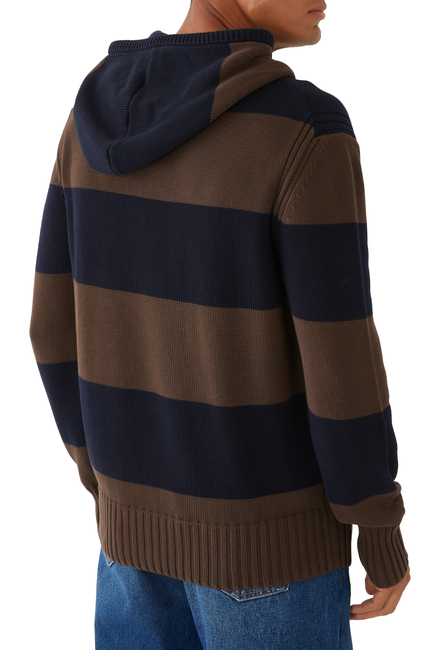 Striped Cotton Hoodie