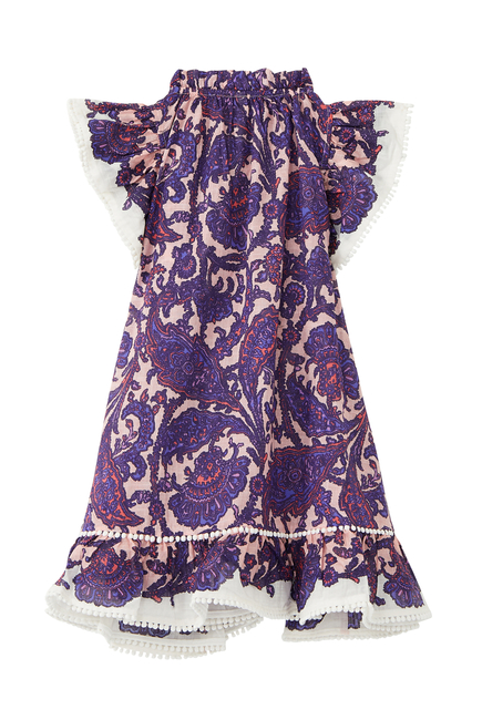 Buy Zimmermann Tiggy A-Line Frill Dress for Girl | Bloomingdale's Kuwait