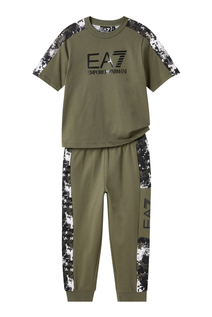 Kids EA7 Camo Detail Joggers