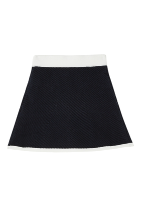 Ribbed-Knit Mini Skirt
