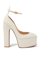  155 Tan-Go Patent Leather Platform Pumps