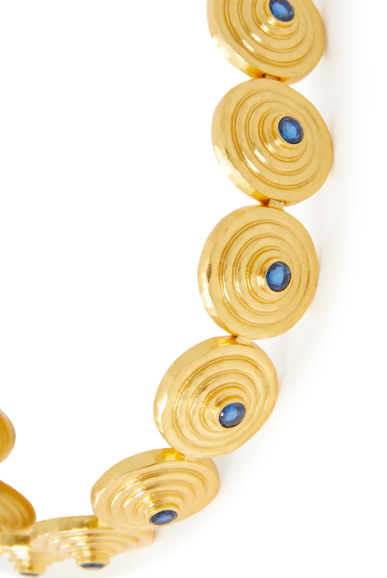 Hera 24K Gold-Plated Sapphire Quartz Necklace
