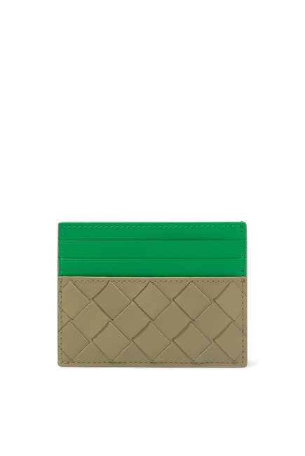 Intrecciato Leather Card Case