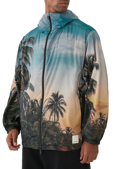 Sustainability Values Capsule Collection All-Over Print Hooded Blouson
