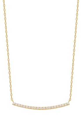 Curve Full Medium Necklace, 18k Yellow Gold with Diamonds
