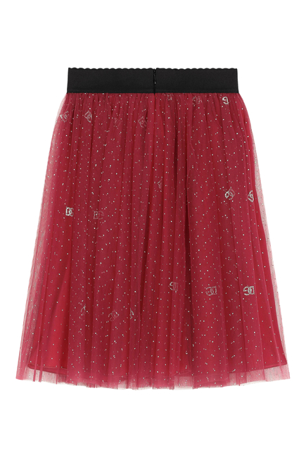 Kids Glittery-Print Tulle Skirt