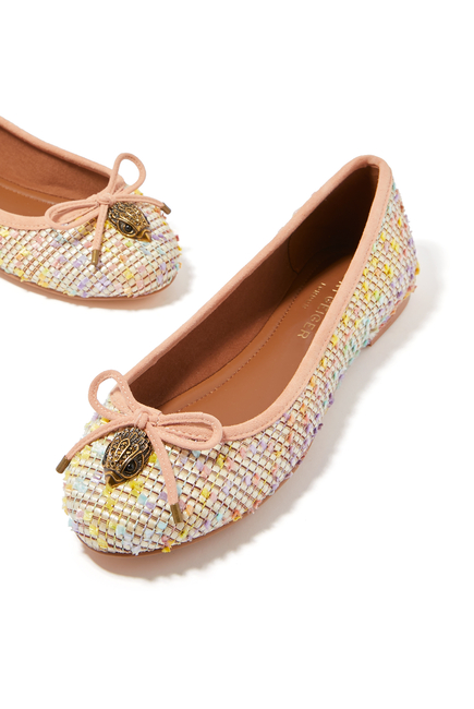 Eagle Raffia Ballerinas