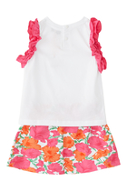 Kids Floral T-Shirt & Skirt Set