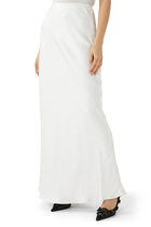 Fitted Crepe Tailored Maxi Dress