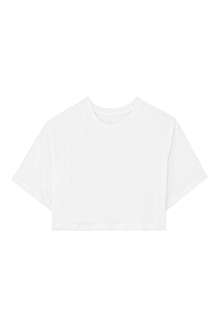 AX Logo Cropped T-Shirt