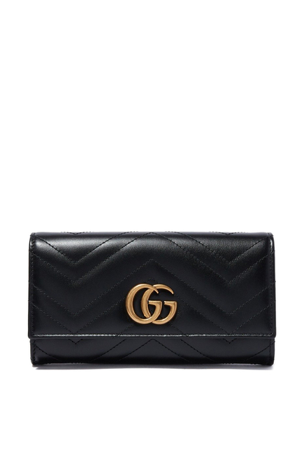 GG Marmont Matelassé Leather Continental Wallet