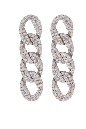 Pavé Curb Chain Earrings