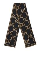 GG Logo Wool Scarf