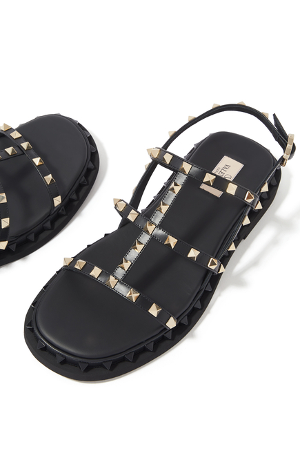 Rockstud Leather Sandals