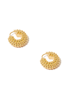 Baya Hoop Earrings, 18K Gold Plated Brass